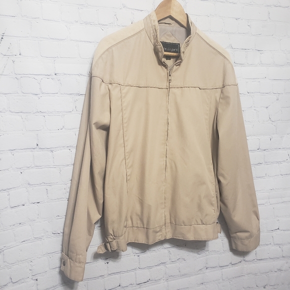 Vintage Men's Peter England Sz L Tan Bomber Jacket - Picture 12 of 13